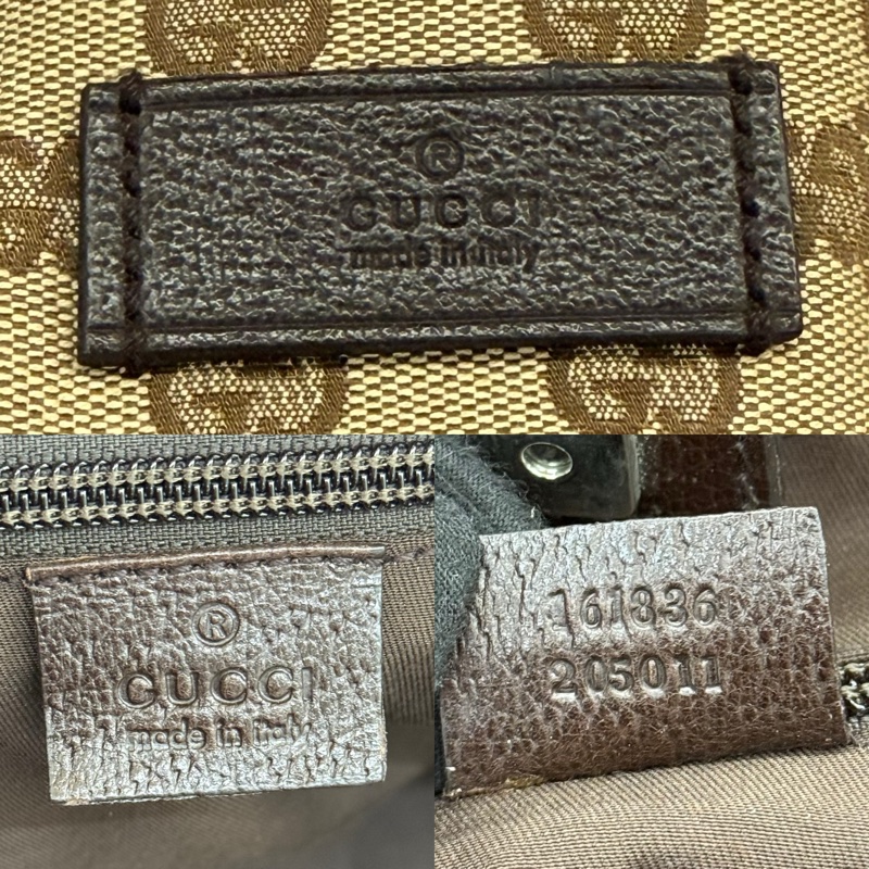 GUCCI 古馳 棕色GG CANVAS托特包 61836-6