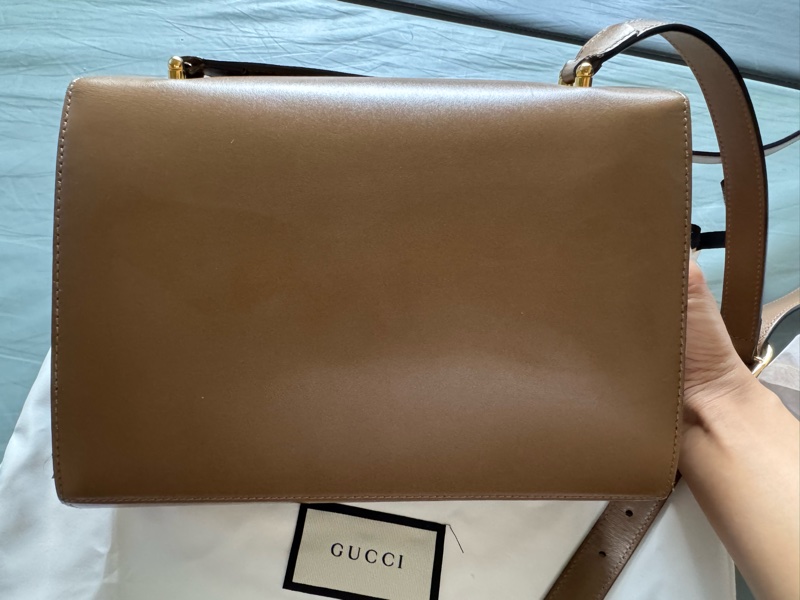 GUCCI 棕色牛皮 Zumi 系列肩斜包-3