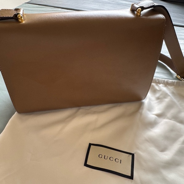 GUCCI 棕色牛皮 Zumi 系列肩斜包-6