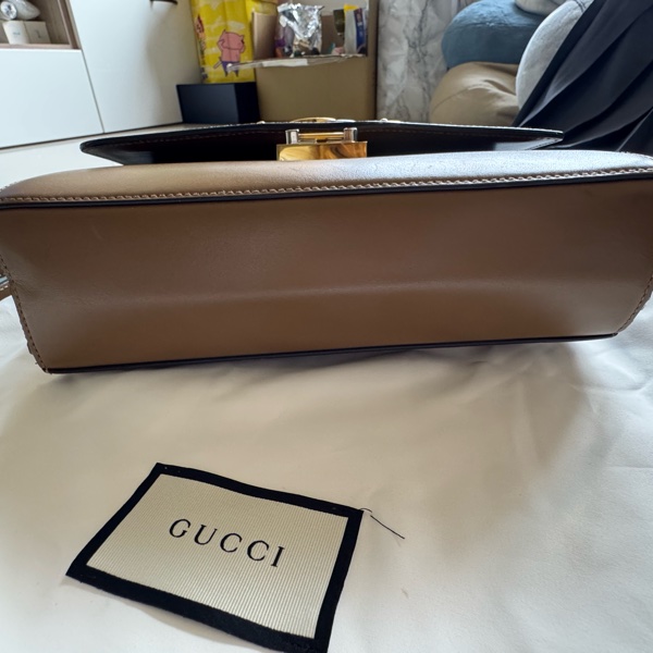 GUCCI 棕色牛皮 Zumi 系列肩斜包-7