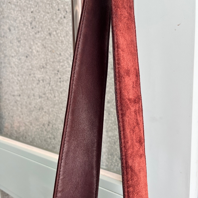 香奈兒 CHANEL 中古老香 可可棕色麂皮側背方包 通勤郵差包 流蘇吊飾-6