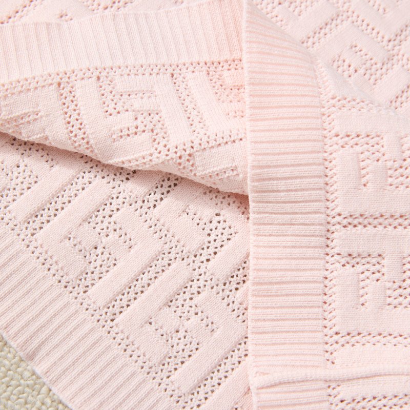 💯正貨支持鑒定✨ FENDI 櫻花粉 滿Logo針織上衣-6