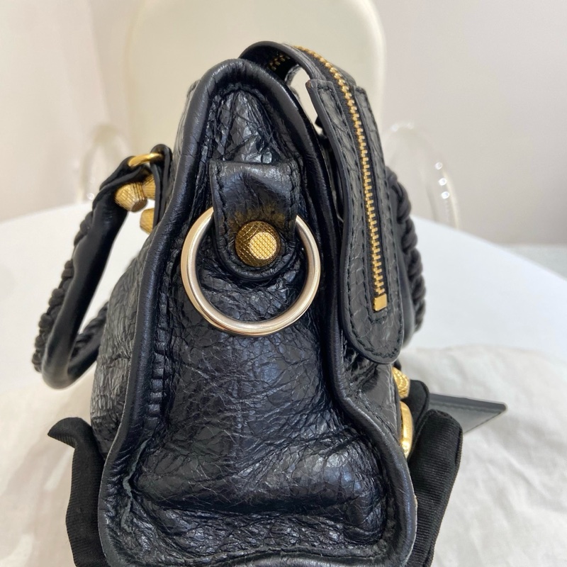 Balenciaga • 巴黎世家黑金City油臘牛皮Mini 機車包-6