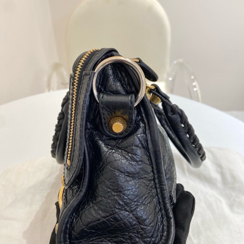 Balenciaga • 巴黎世家黑金City油臘牛皮Mini 機車包-7