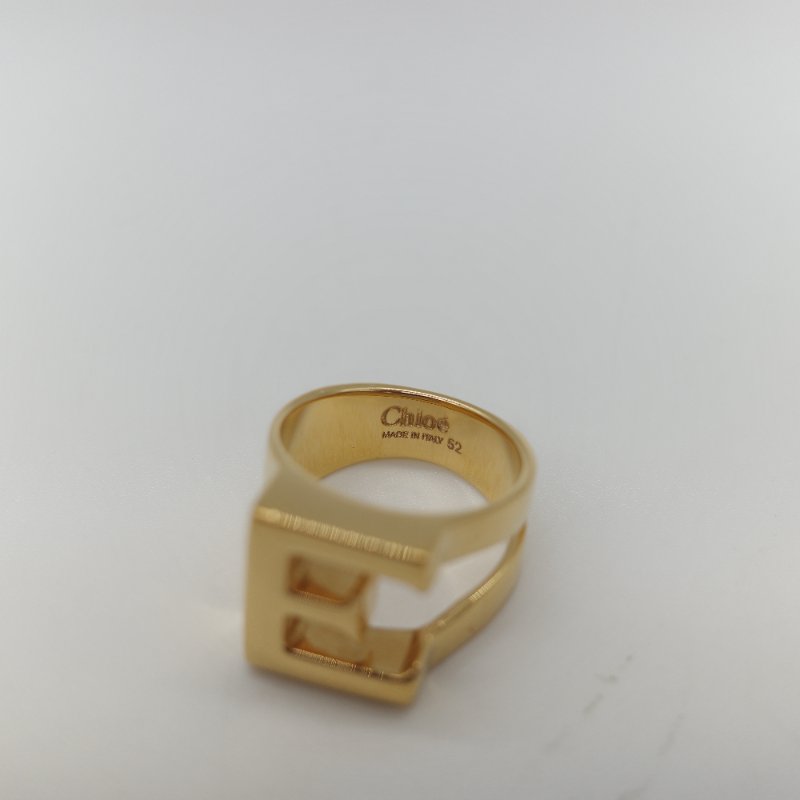 Chloé 蔻依 金色 E Logo 戒指 IT12-4
