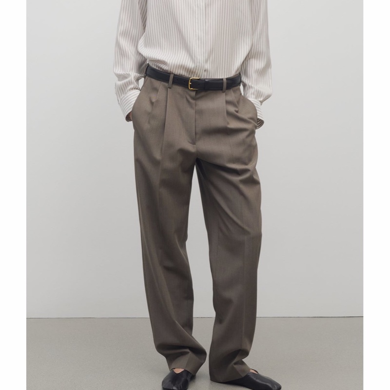 The Row 女士 腰帶袢羊毛休閒褲US-0 US-6碼-2