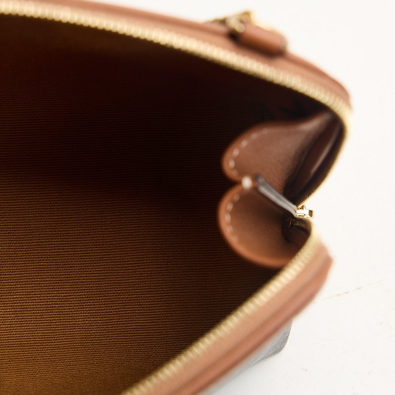 二手Celine 貝殼化妝包棕老花-15