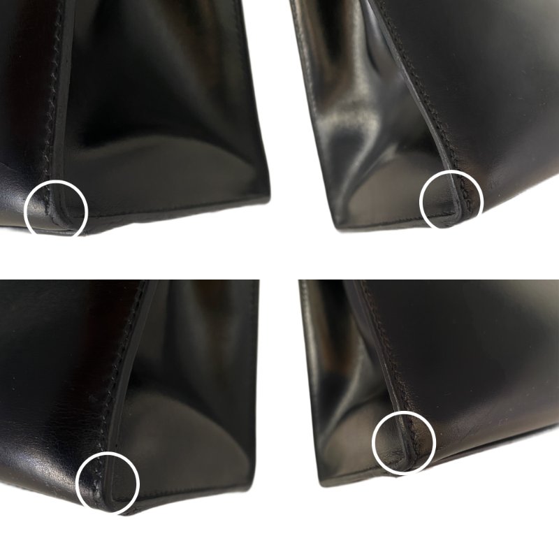 愛馬仕 Kelly 32 Sellier Box 皮 黑色 黑金 外縫 凱莉包 手提包 肩背包 金扣 GHW-13