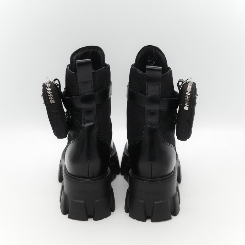 Prada 普拉達 Monolith 皮革 尼龍 軍靴 靴子 EU38.5-6