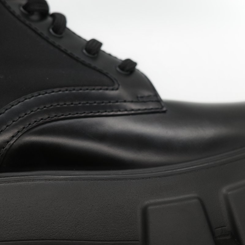 Prada 普拉達 Monolith 皮革 尼龍 軍靴 靴子 EU38.5-13
