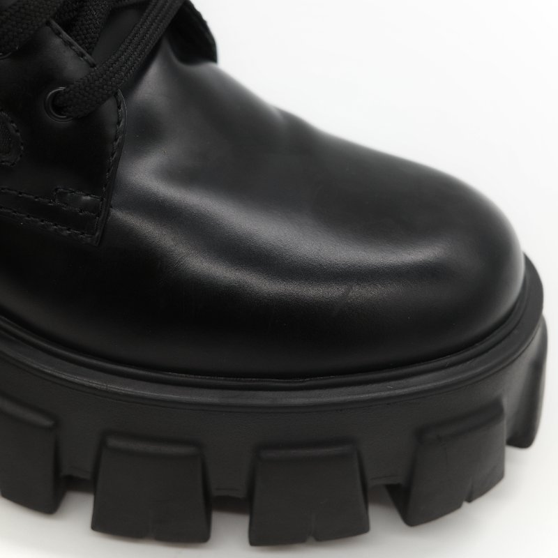 Prada 普拉達 Monolith 皮革 尼龍 軍靴 靴子 EU38.5-14