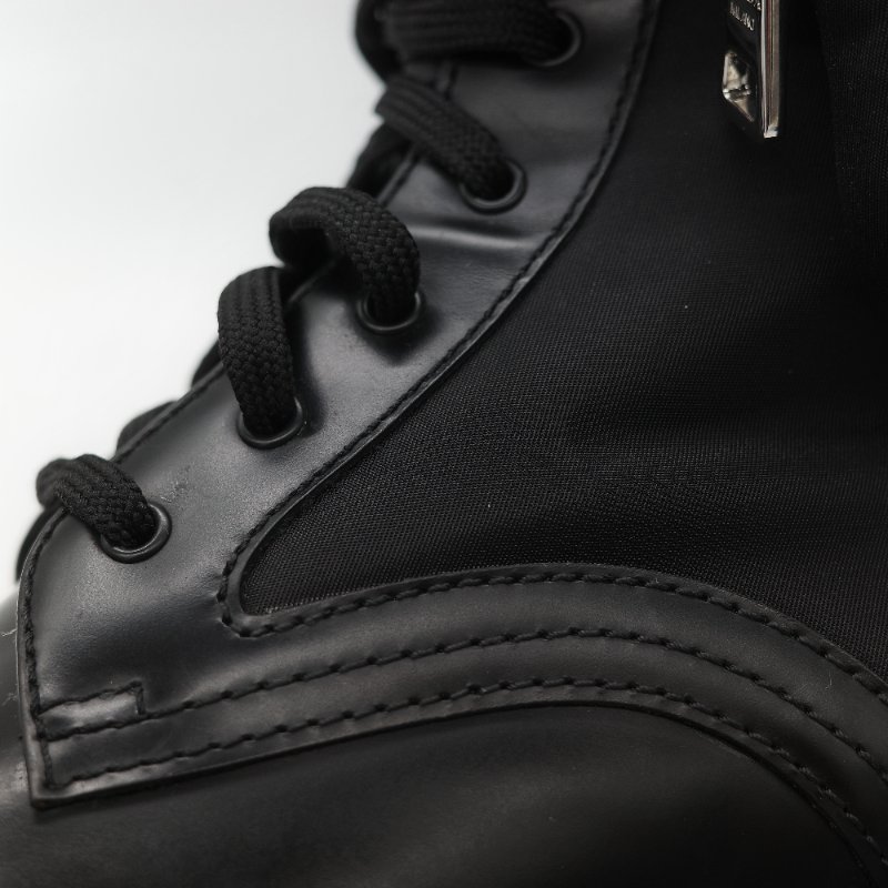 Prada 普拉達 Monolith 皮革 尼龍 軍靴 靴子 EU38.5-25