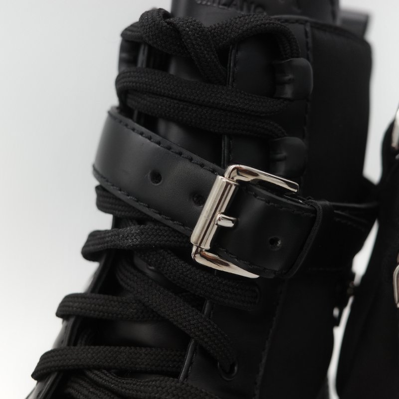 Prada 普拉達 Monolith 皮革 尼龍 軍靴 靴子 EU38.5-27