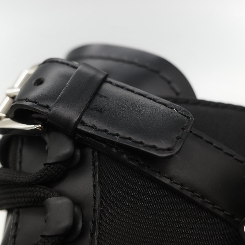 Prada 普拉達 Monolith 皮革 尼龍 軍靴 靴子 EU38.5-35