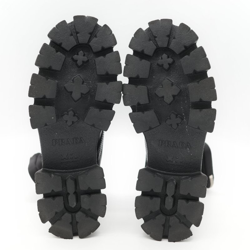 Prada 普拉達 Monolith 皮革 尼龍 軍靴 靴子 EU38.5-43