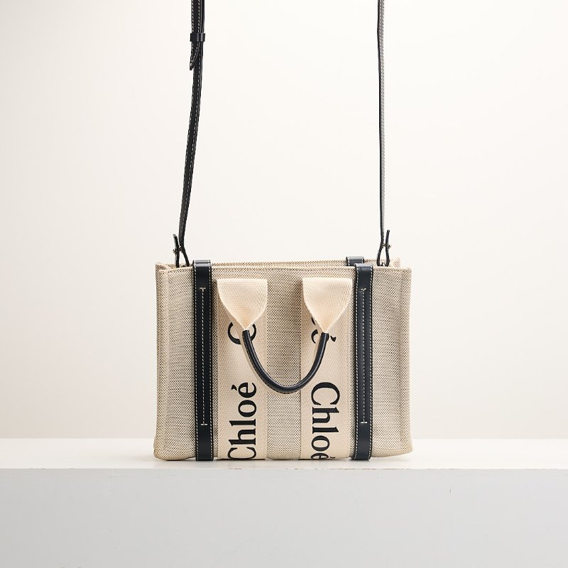 二手Chloé woody tote小號/深藍-0