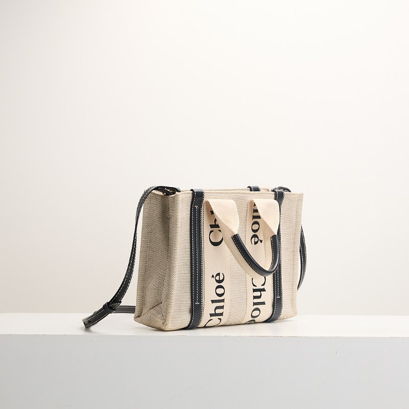 二手Chloé woody tote小號/深藍-1