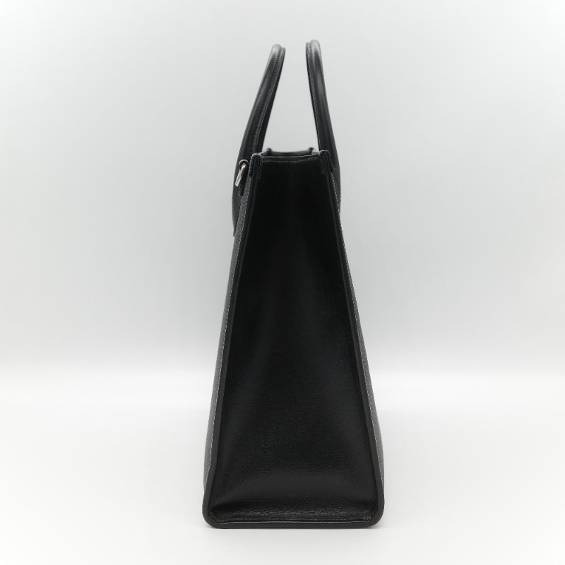 Gucci 古馳 黑色 GG Supreme 帆布 Interlocking G 中型手提包 兩用包-3