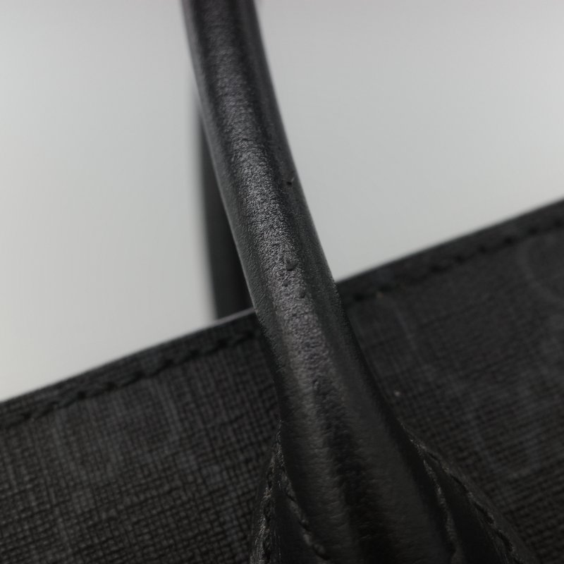 Gucci 古馳 黑色 GG Supreme 帆布 Interlocking G 中型手提包 兩用包-14