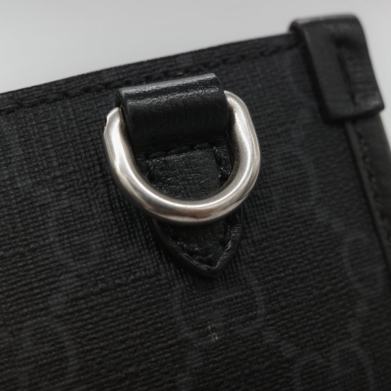 Gucci 古馳 黑色 GG Supreme 帆布 Interlocking G 中型手提包 兩用包-17