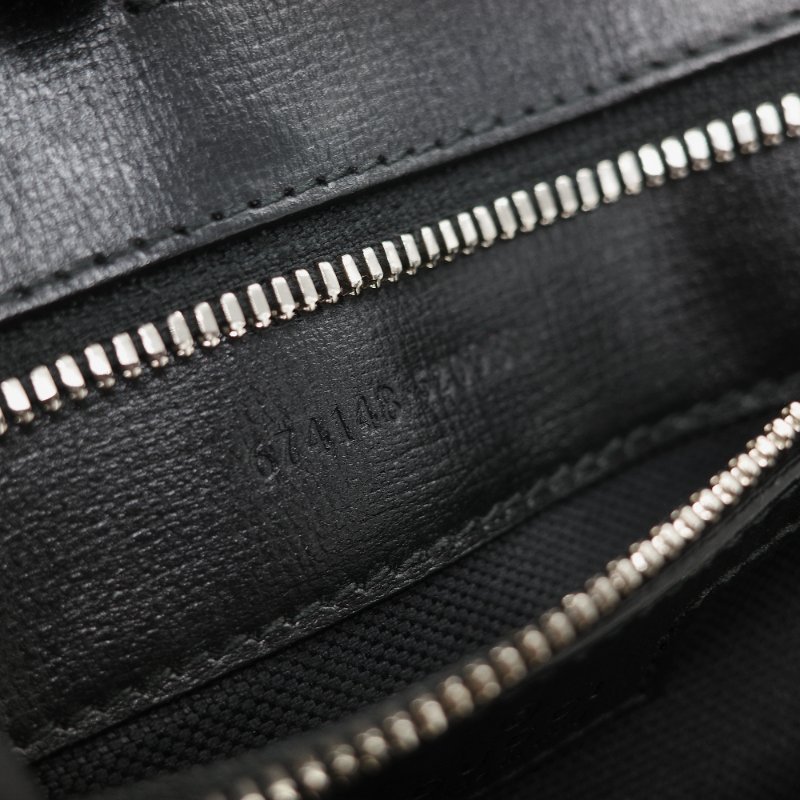 Gucci 古馳 黑色 GG Supreme 帆布 Interlocking G 中型手提包 兩用包-25