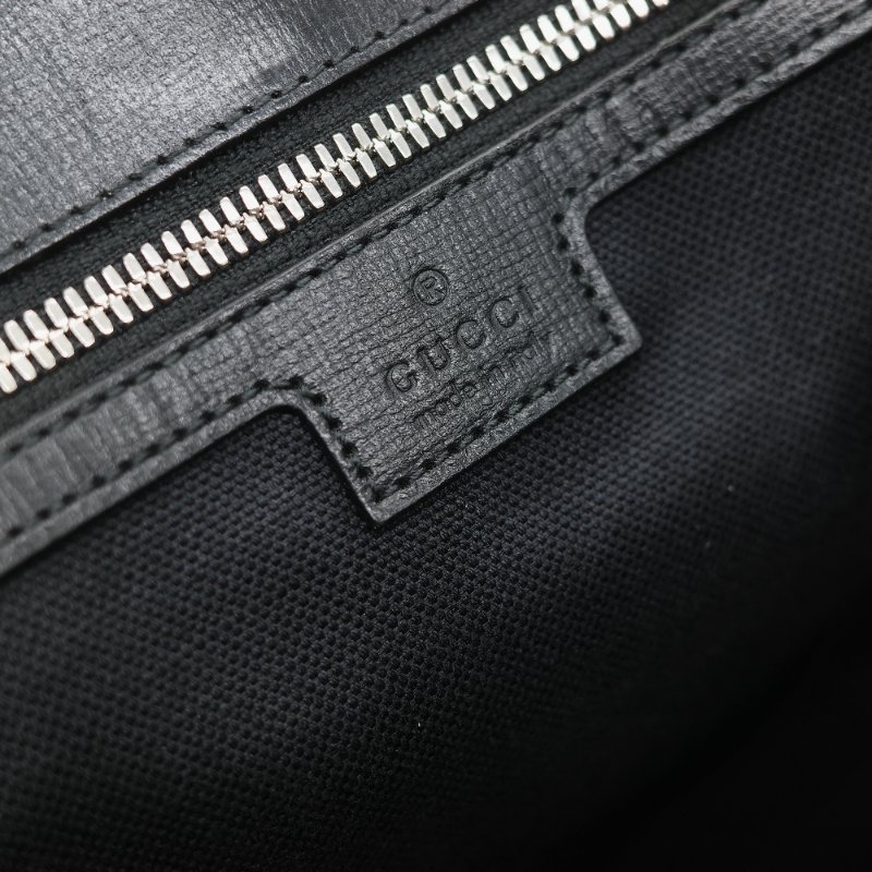 Gucci 古馳 黑色 GG Supreme 帆布 Interlocking G 中型手提包 兩用包-27