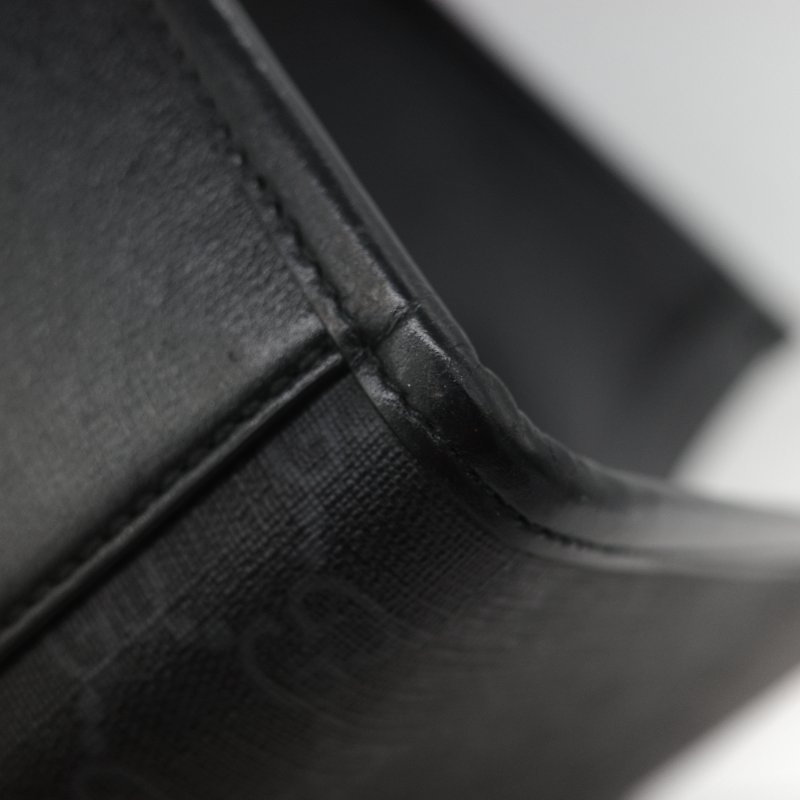 Gucci 古馳 黑色 GG Supreme 帆布 Interlocking G 中型手提包 兩用包-34