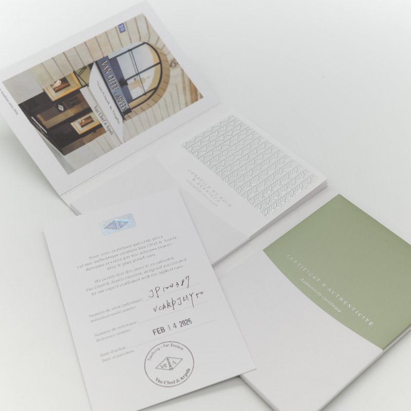 Van Cleef & Arpels 18K Yellow Gold 18K 黃金 Diamond Perlée Sweet Clovers Ring 鑲鑽 三葉草 戒指-7