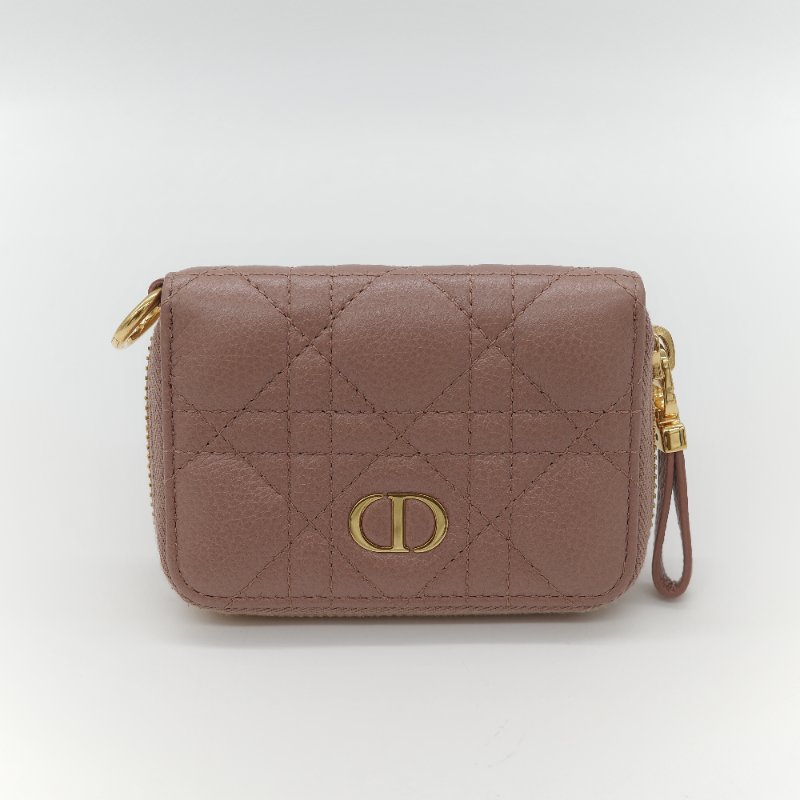 Dior 迪奧 玫瑰粉 牛皮 零錢包 錢包 卡包-2