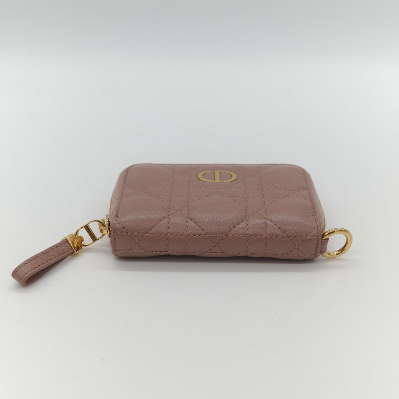 Dior 迪奧 玫瑰粉 牛皮 零錢包 錢包 卡包-7