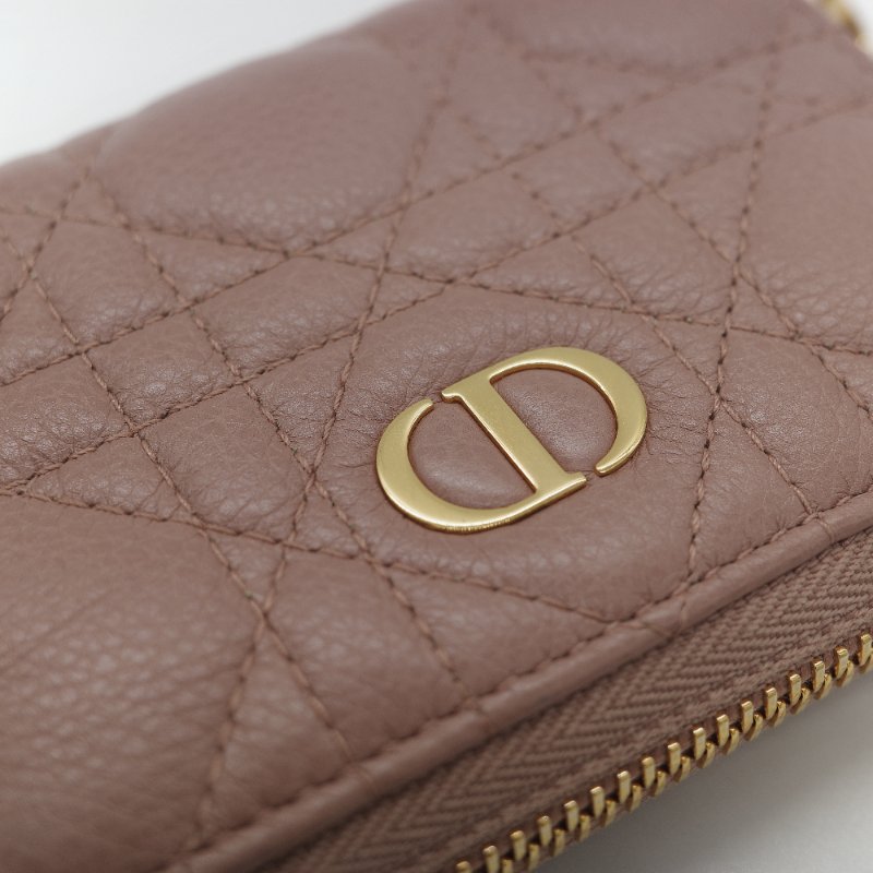 Dior 迪奧 玫瑰粉 牛皮 零錢包 錢包 卡包-12