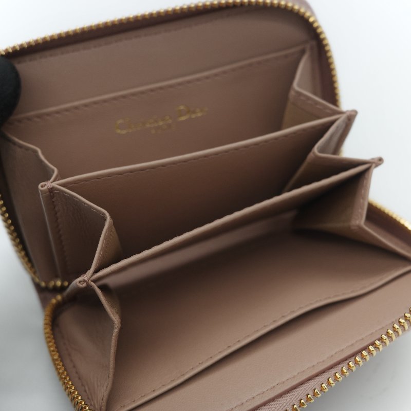 Dior 迪奧 玫瑰粉 牛皮 零錢包 錢包 卡包-14