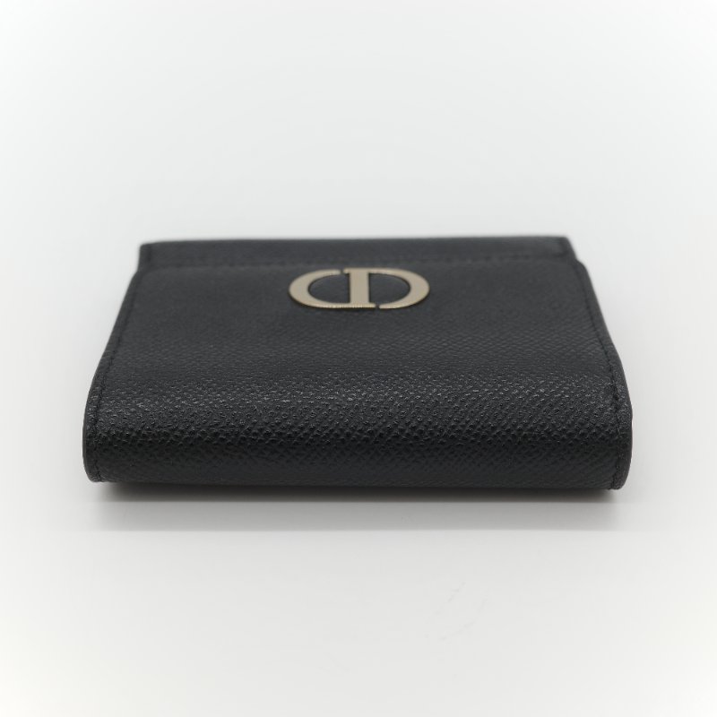 Dior 迪奧 黑色牛皮 CD 金 錢包 短夾 (鈔票位+卡位)-6