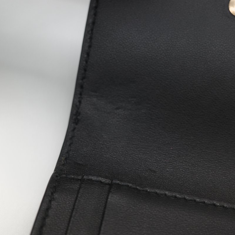 Dior 迪奧 黑色牛皮 CD 金 錢包 短夾 (鈔票位+卡位)-17