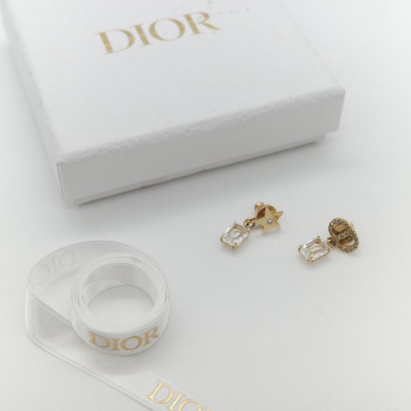 Dior 迪奧 星星 方糖鑽 星星🌟 耳墜 耳釘 耳環-1