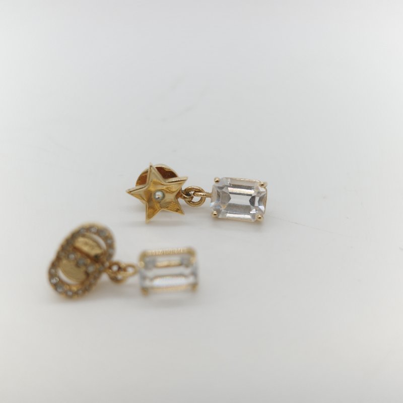 Dior 迪奧 星星 方糖鑽 星星🌟 耳墜 耳釘 耳環-3