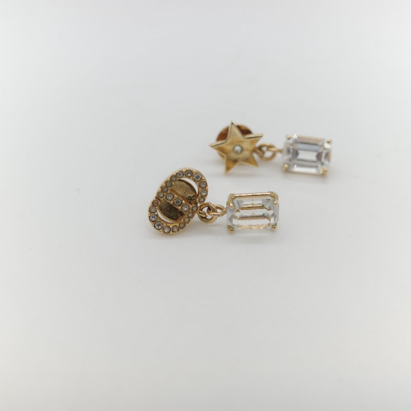 Dior 迪奧 星星 方糖鑽 星星🌟 耳墜 耳釘 耳環-4