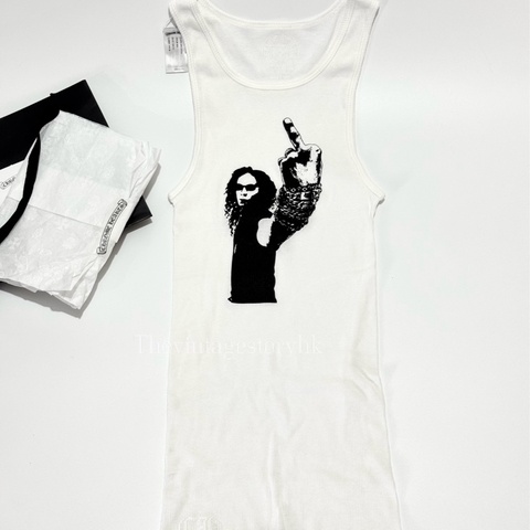 Chrome Hearts 🤍Middle Finger Graphic Tank Top