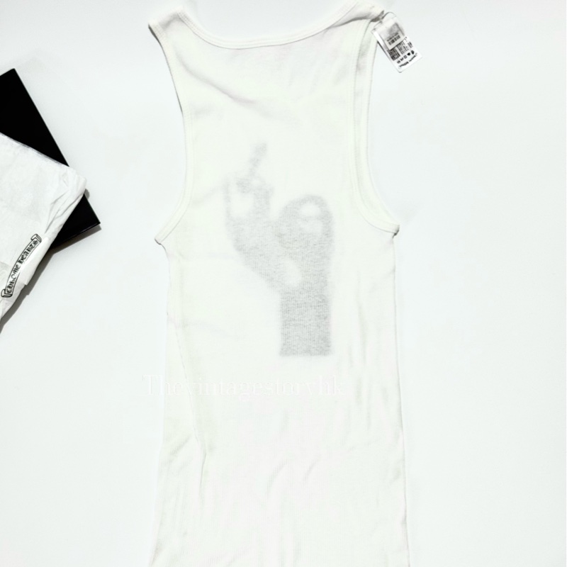Chrome Hearts 🤍Middle Finger Graphic Tank Top-7