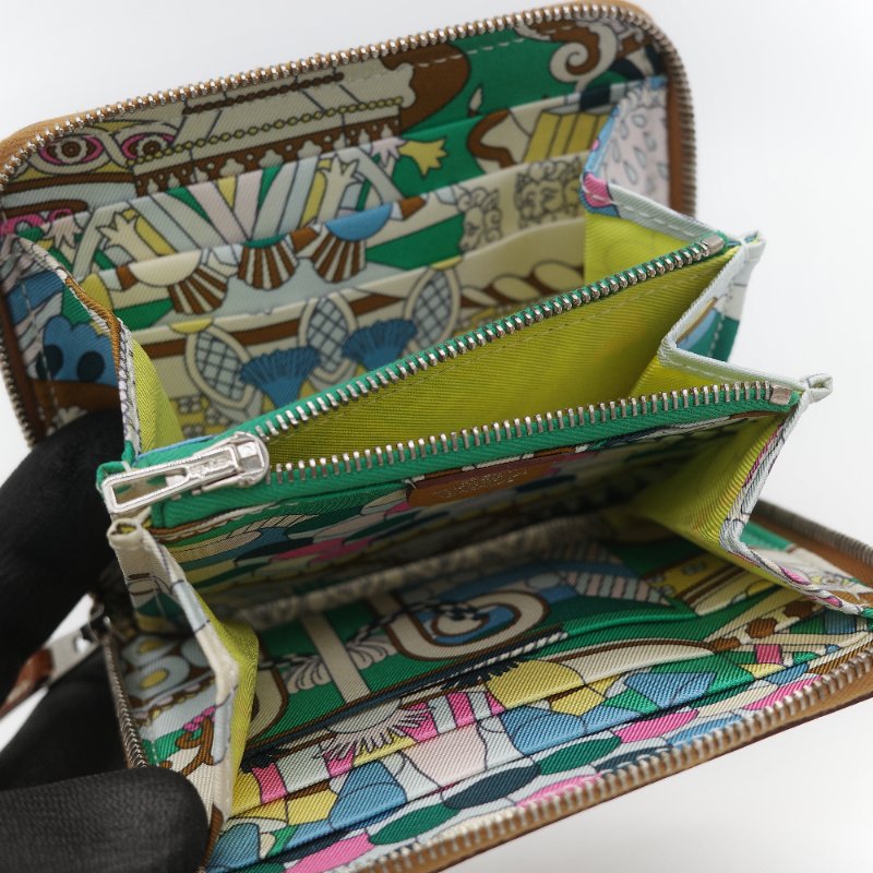 (母親節特惠♥️全網最低)Hermès 愛馬仕 芝麻色 Epsom 牛皮 絲巾內裡 短夾 拉鍊 錢包 卡包 Z 刻-12