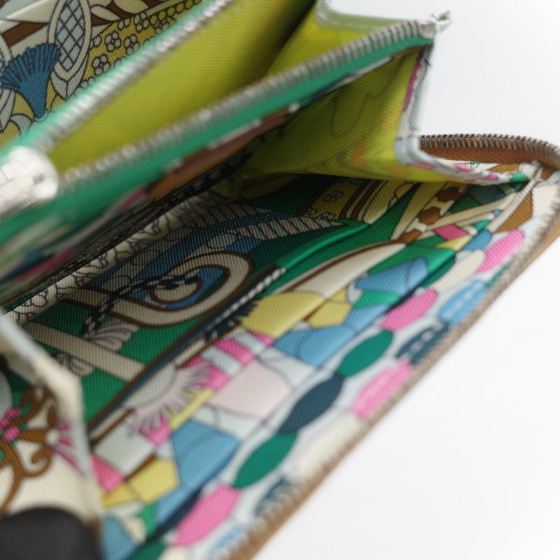 (母親節特惠♥️全網最低)Hermès 愛馬仕 芝麻色 Epsom 牛皮 絲巾內裡 短夾 拉鍊 錢包 卡包 Z 刻-14