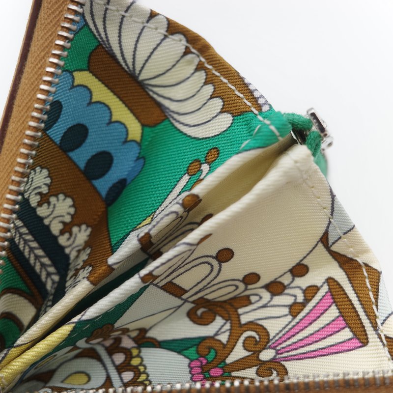 (母親節特惠♥️全網最低)Hermès 愛馬仕 芝麻色 Epsom 牛皮 絲巾內裡 短夾 拉鍊 錢包 卡包 Z 刻-16