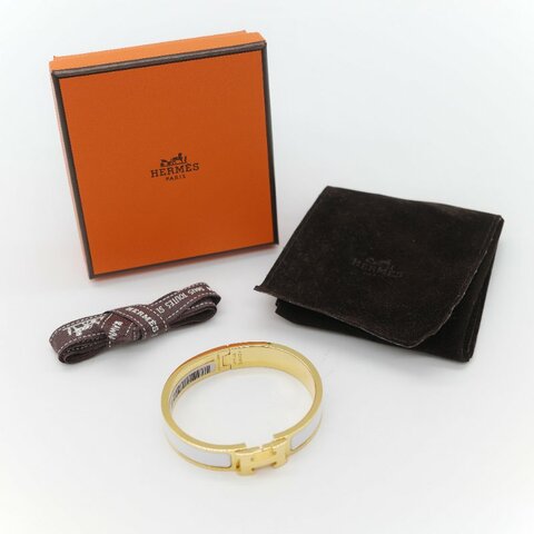 （母親節特惠♥️全網最低）Hermès 愛馬仕 金色 白色 手鐲