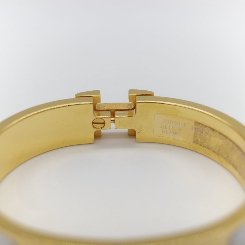 （母親節特惠♥️全網最低）Hermès 愛馬仕 金色 白色 手鐲-7