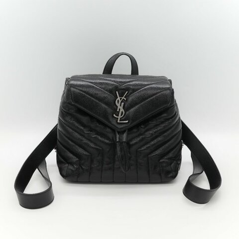 Saint Laurent 聖羅蘭 V 紋 牛皮 雙肩包 後背包