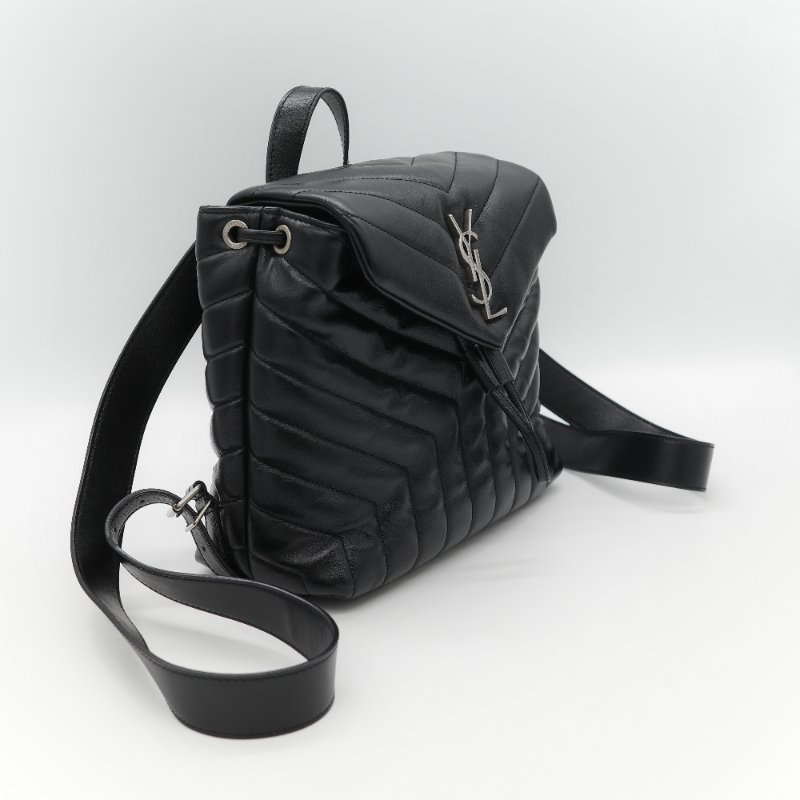 Saint Laurent 聖羅蘭 V 紋 牛皮 雙肩包 後背包-1