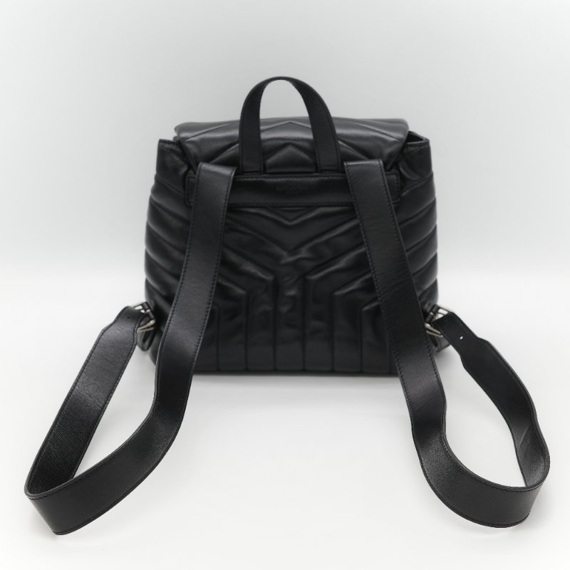 Saint Laurent 聖羅蘭 V 紋 牛皮 雙肩包 後背包-3