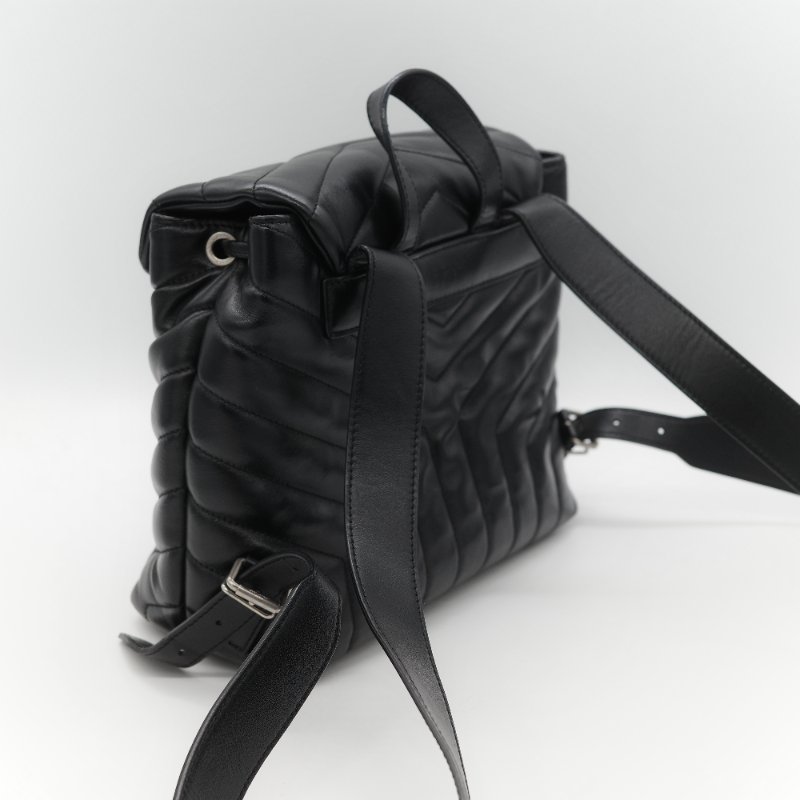 Saint Laurent 聖羅蘭 V 紋 牛皮 雙肩包 後背包-5