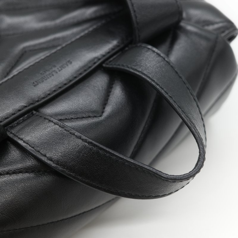 Saint Laurent 聖羅蘭 V 紋 牛皮 雙肩包 後背包-19