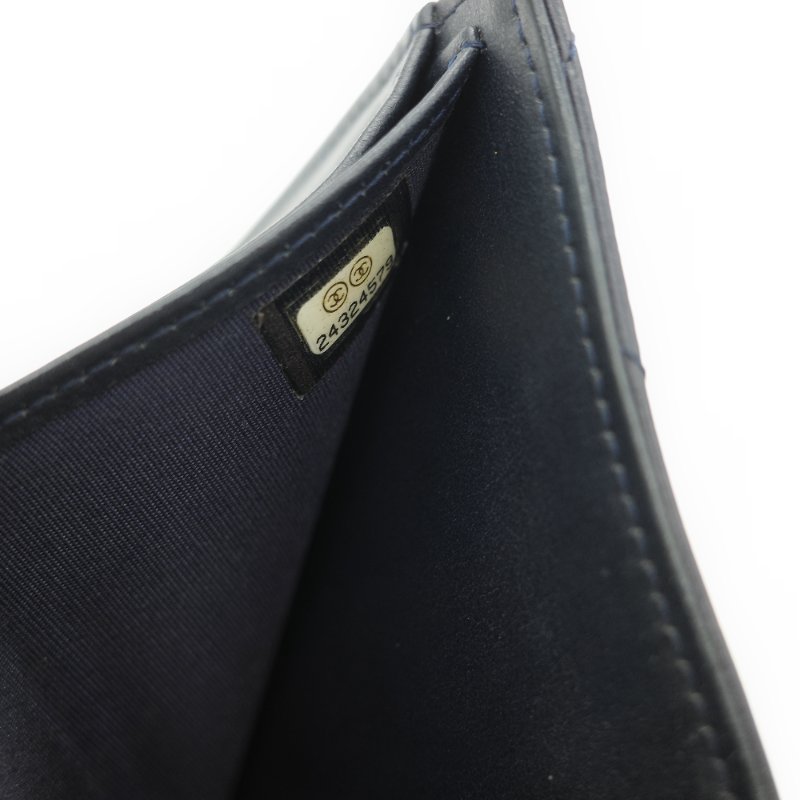 Chanel 香奈兒 Boy 黑色荔枝皮 短夾 （鈔票位+卡位）-22